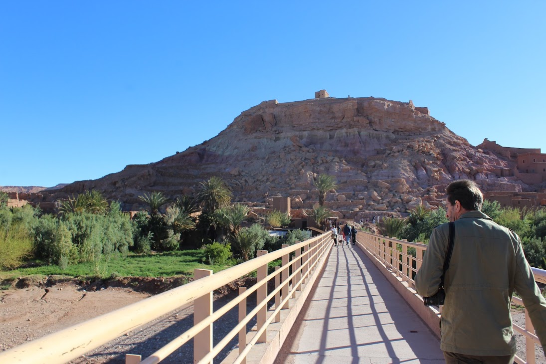 Crossing the river to the Kasbah